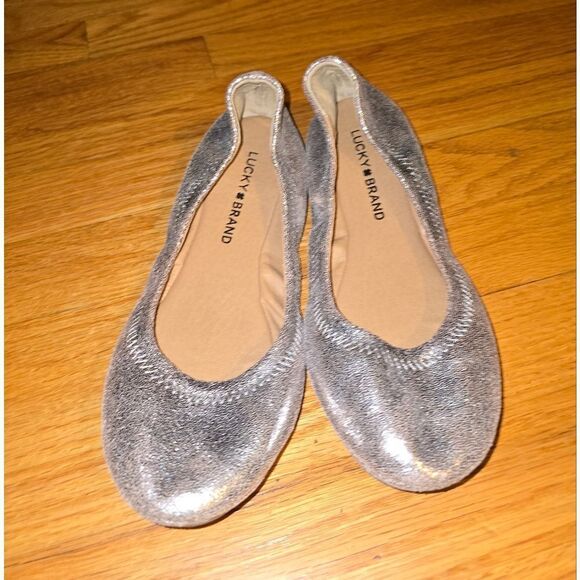 Lucky Brand Gold Ballet Flats Womans Size 7 - Picture 2 of 7